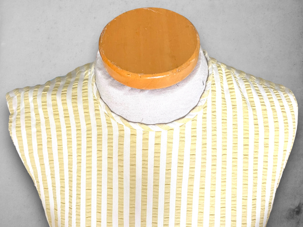 1960’s Yellow Gingham Striped Summer Dress & Blazer Set