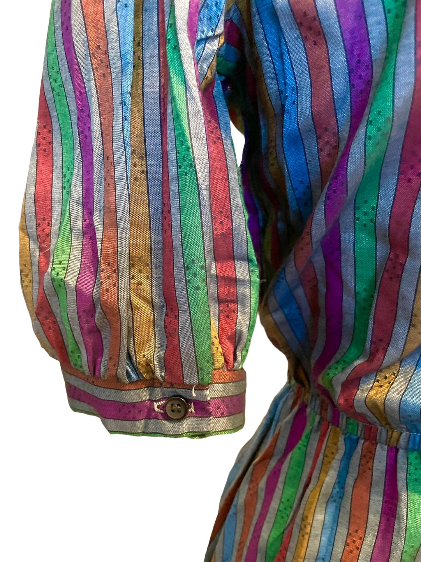 Vintage 80’s-90’s Heather & Rainbow Stripe A-line dress