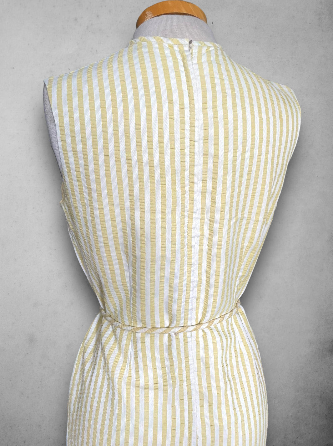 1960’s Yellow Gingham Striped Summer Dress & Blazer Set