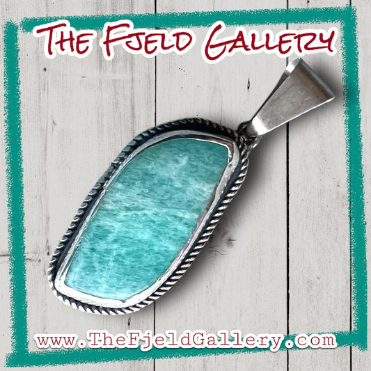 Handmade Amazonite Sterling Silver Necklace Pendant