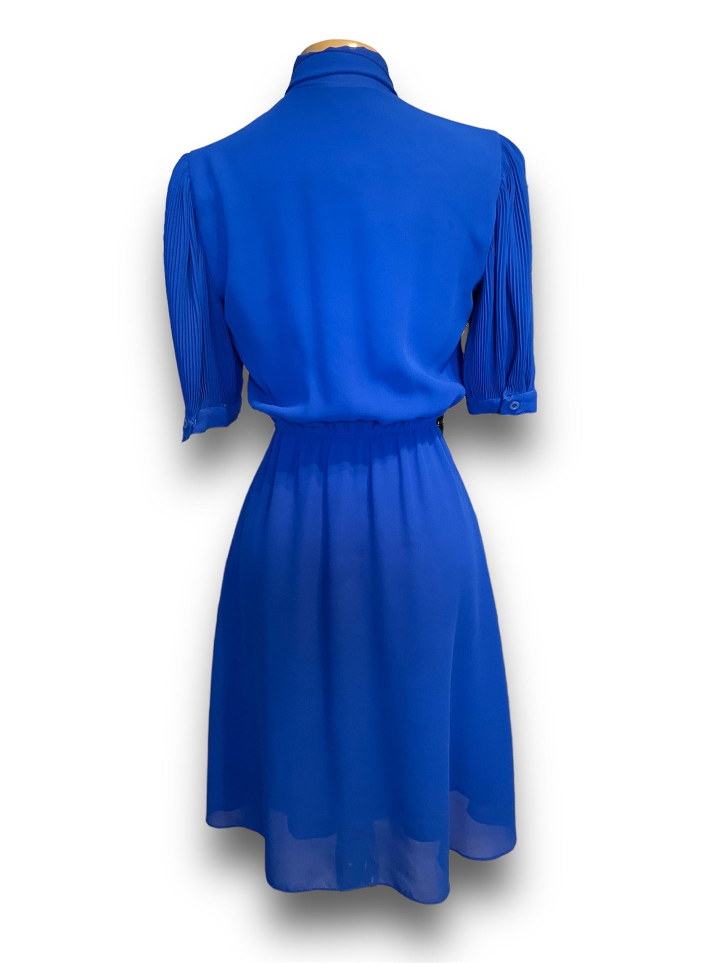 Vintage Royal Blue 1970’s early 80’s Elastic Waist Dress