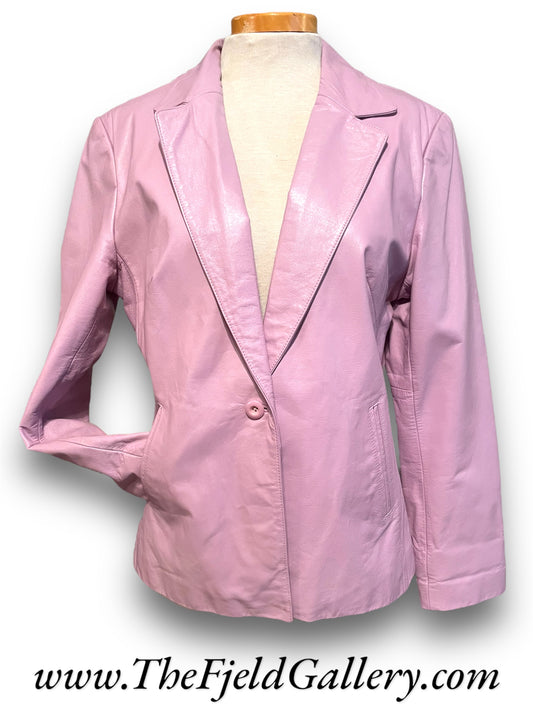 Vintage 1980’s Lavender Purple Leather Blazer Jacket