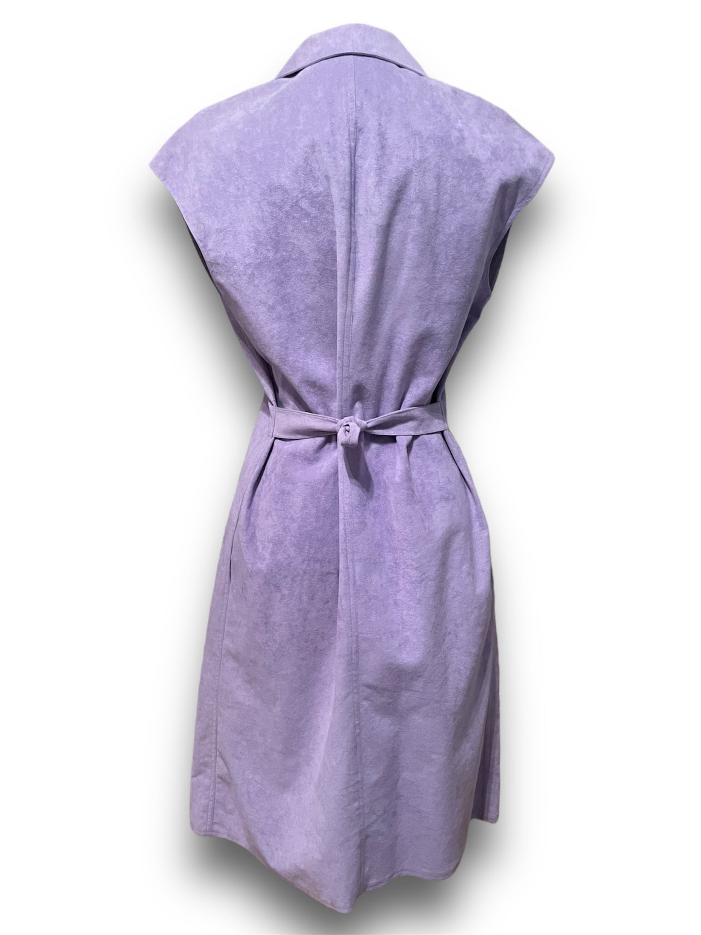 Vintage 1970’s Purple Suede Sleeveless Button Up Front Dress