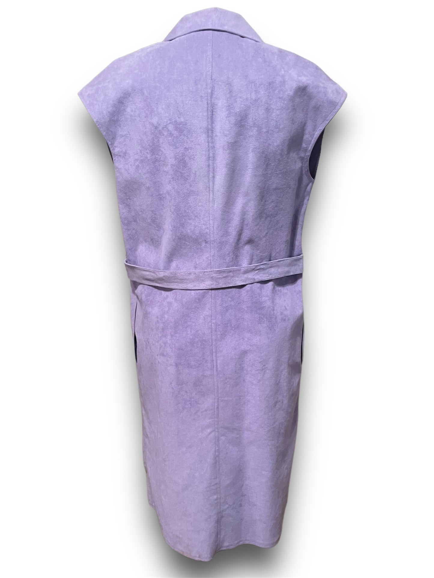 Vintage 1970’s Purple Suede Sleeveless Button Up Front Dress