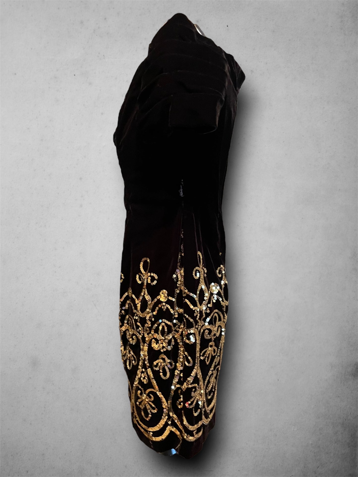 Vintage 1980’s Velvet & Gold Sequin Party Dress