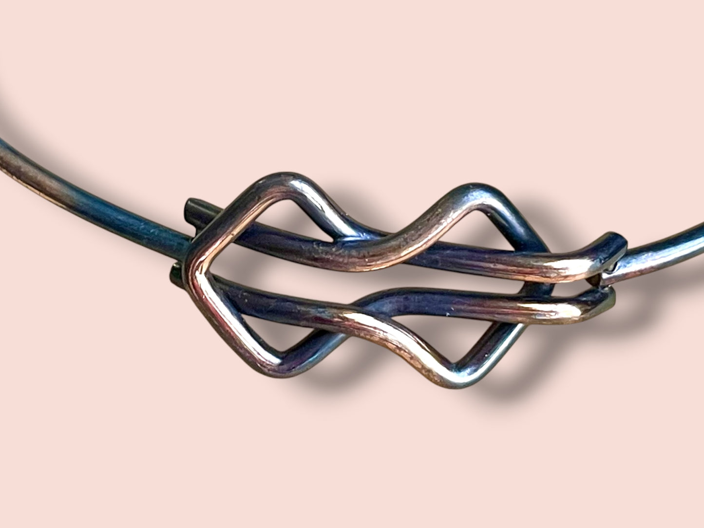 Heavy Modernist Copper Hinged Choker