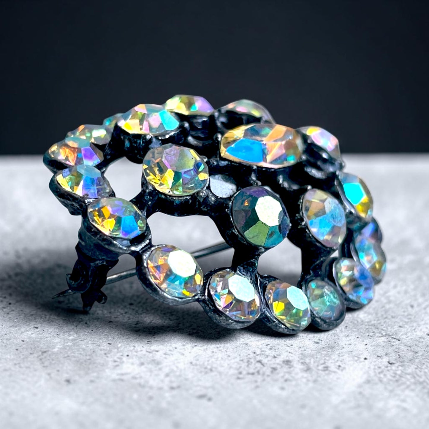 Vintage Juliana D&E Aurora Borealis Crystal Rhinestone Brooch