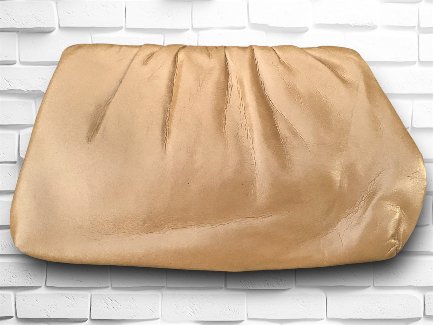 Vintage 1970’s Mustard Leather Clutch Purse