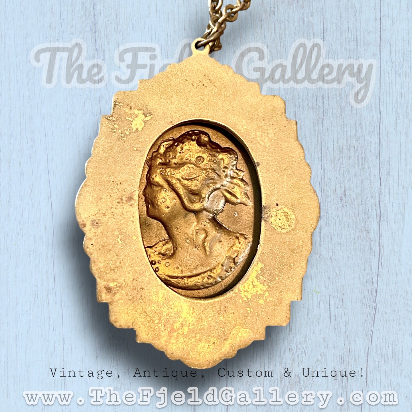 Art Nouveau Greek Intaglio Cameo Necklace