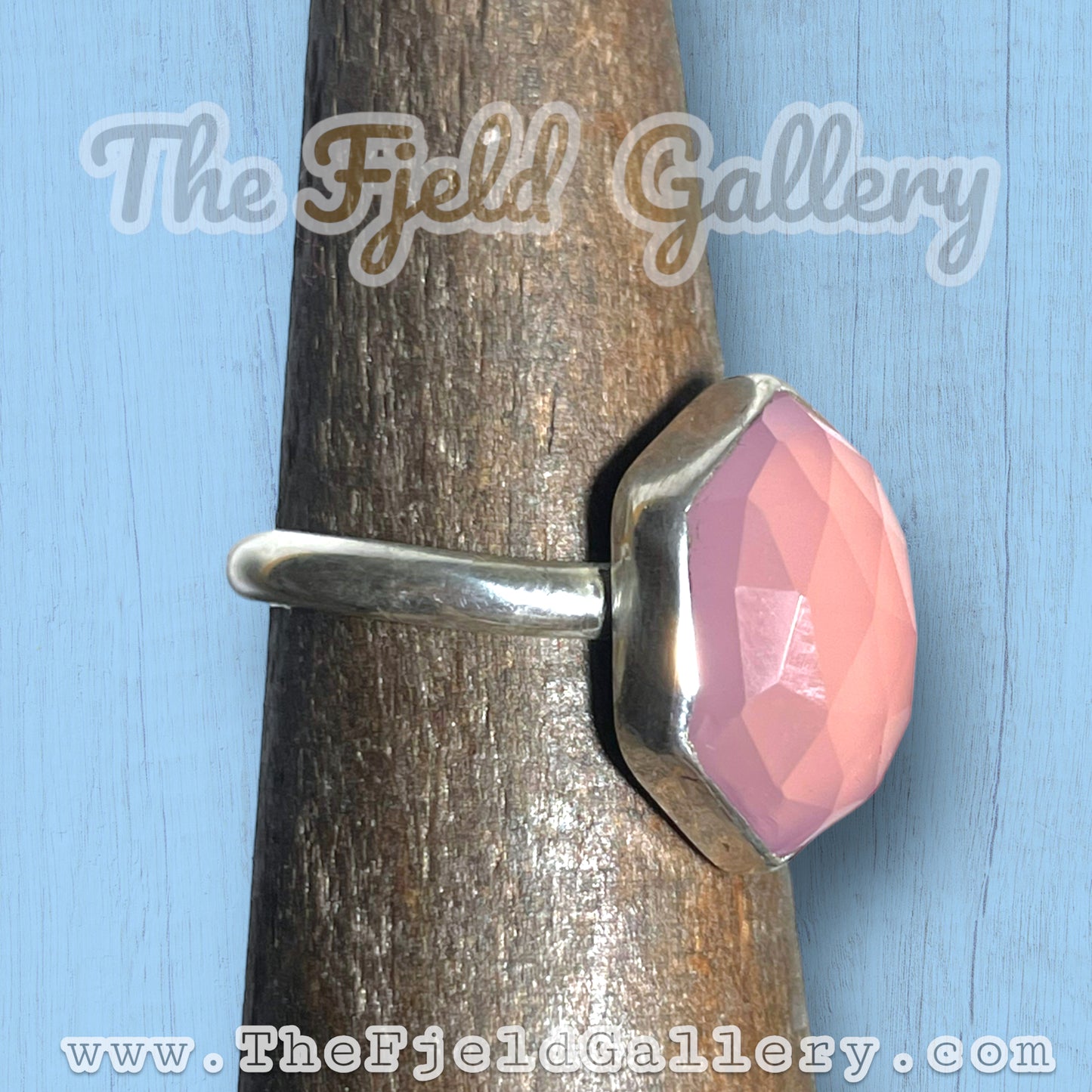 Lavender Pink Chalcedony Sterling Silver Ring