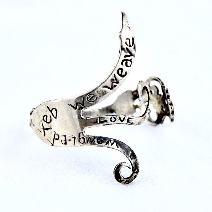 Antique Sterling Silver Fork Albee Love Bracelet