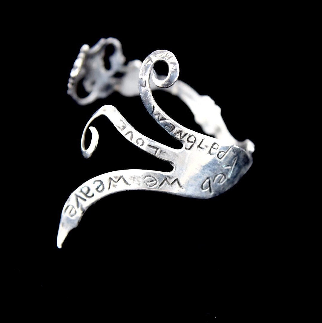 Antique Sterling Silver Fork Albee Love Bracelet