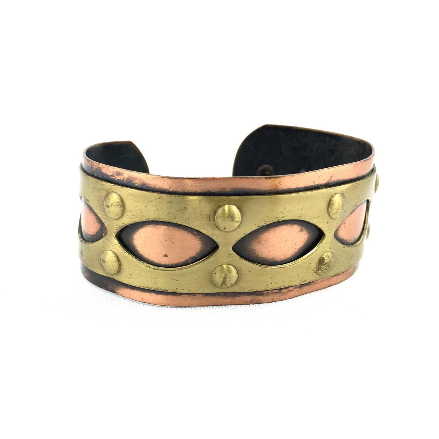 SALE Vintage Cuff Bracelet: Copper & Brass c.1960's