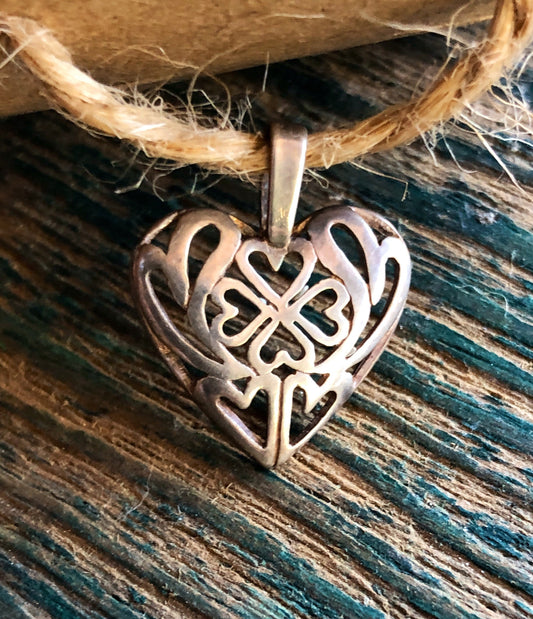 Sterling silver multi heart necklace kk ace charm pendant