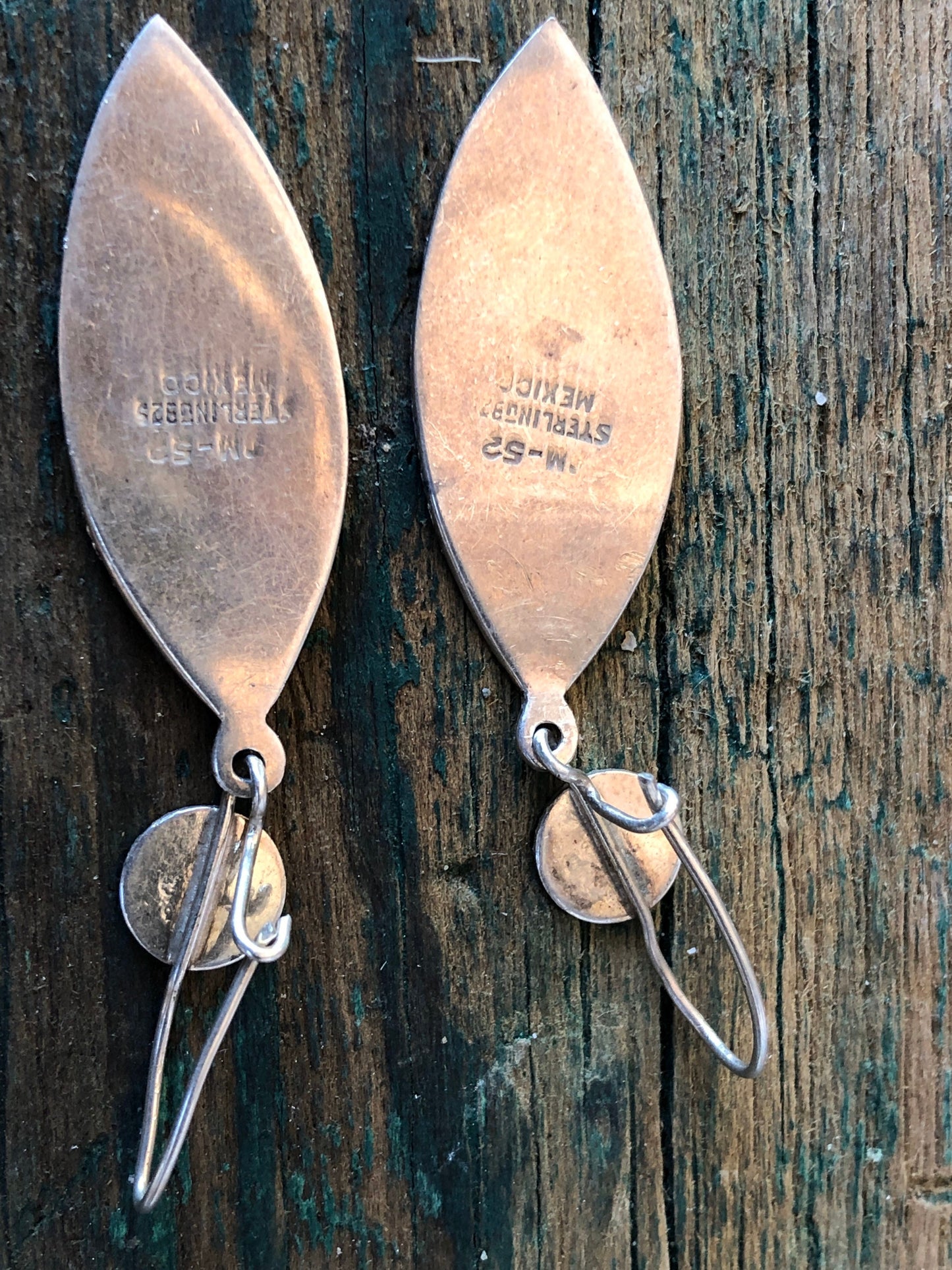 Sterling Silver geometric Dangle hook earrings with spirograph engravings