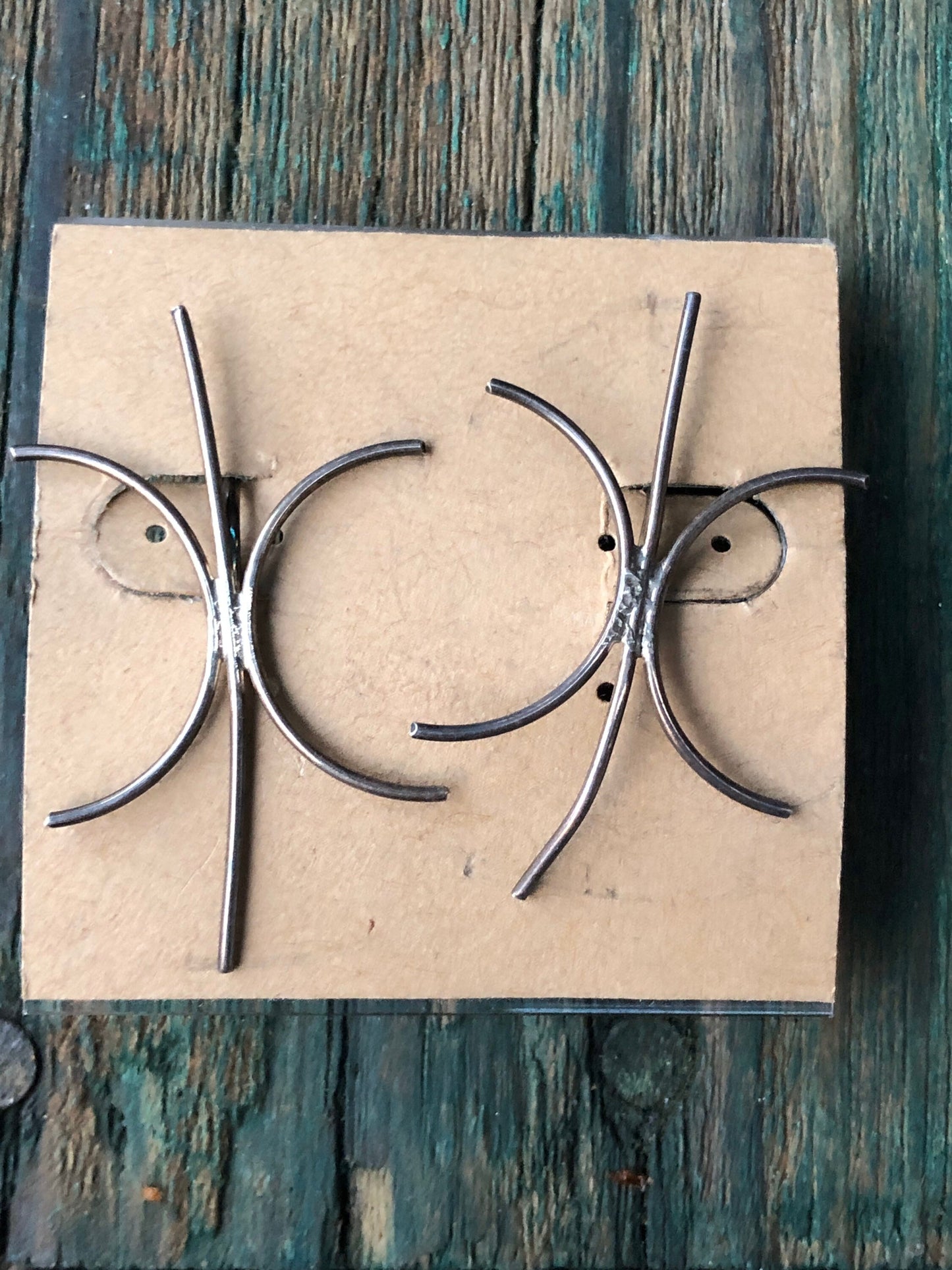 Sterling Silver Modern Geometric Screwback Earrings