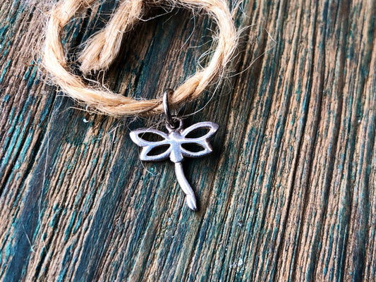 Sterling silver dragonfly charm