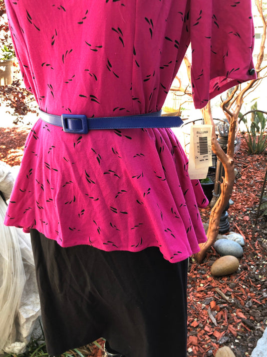 1980s new old stock peplum dress 18w
