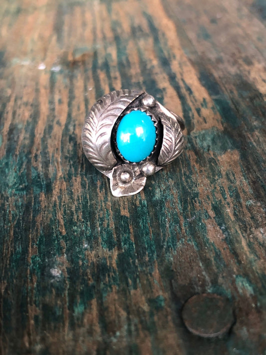 Sterling Silver Native American Turquoise Ring