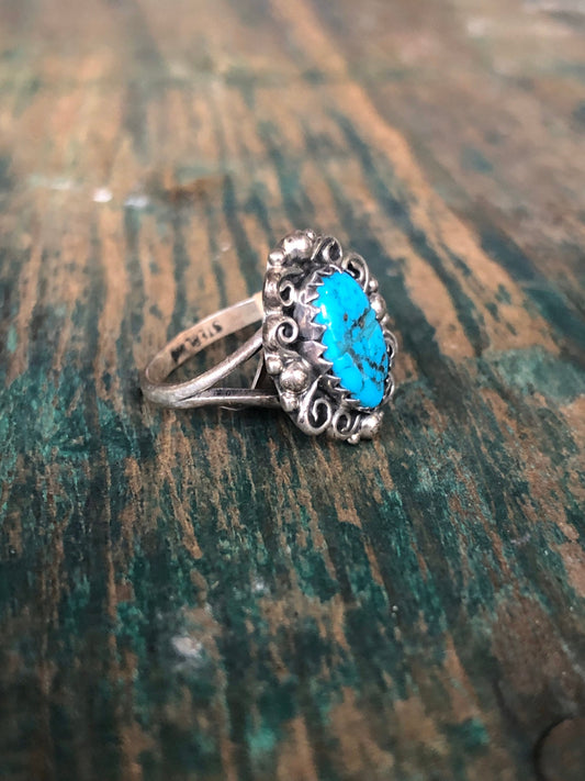 Native American Sterling silver and Turquoise ring