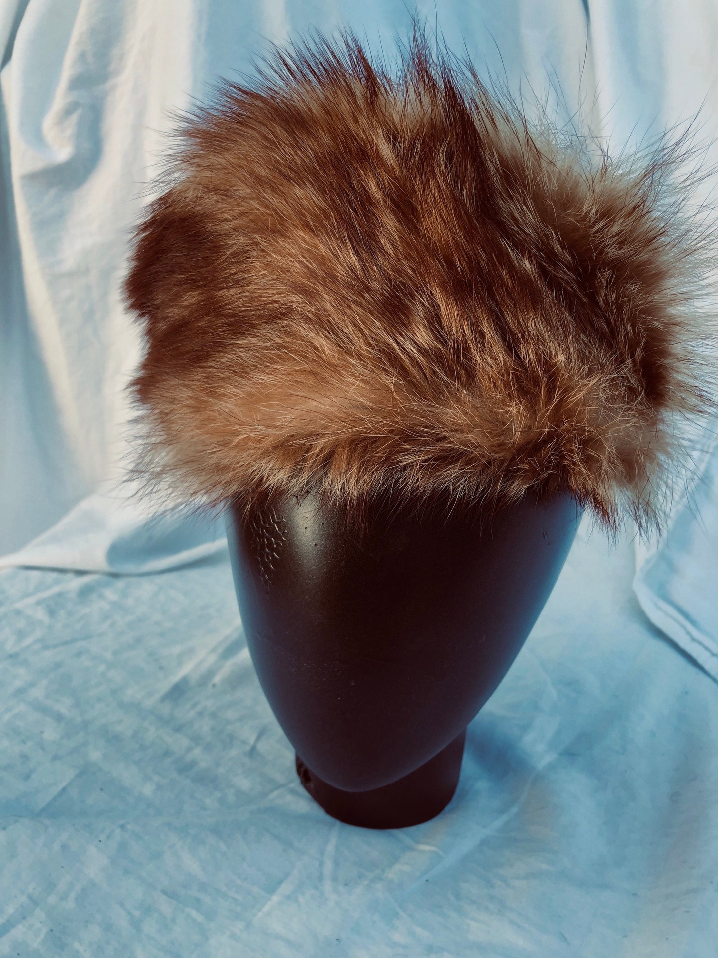 Brown Fur Russian Vintage Pillbox Trapper Hat