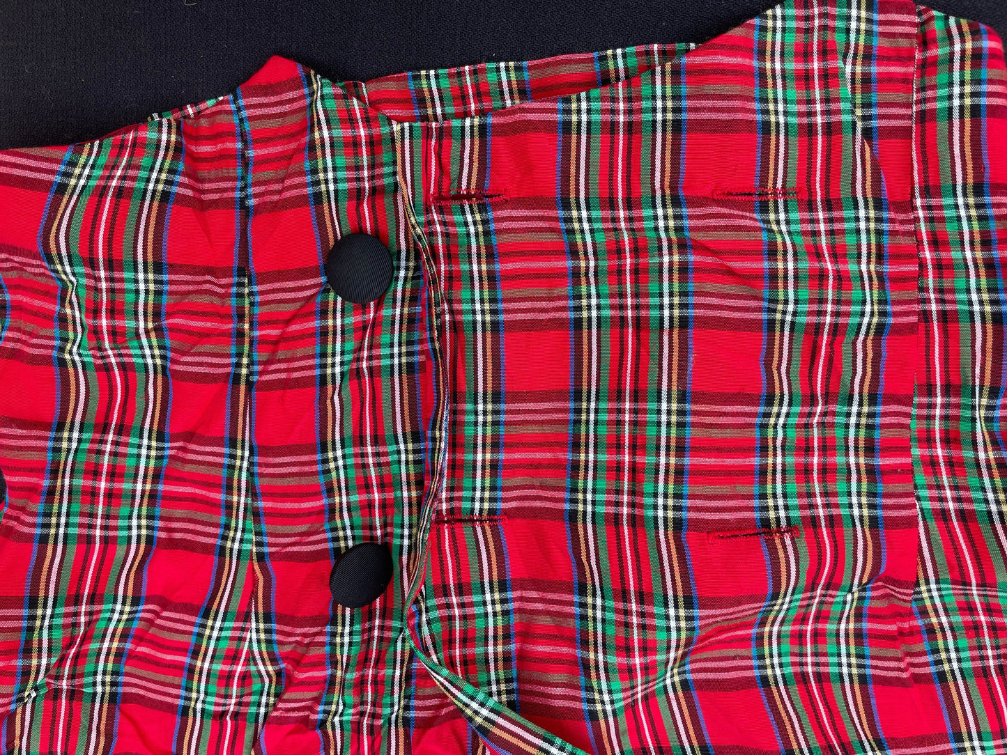 Rampage 1990’s Red Tartan Plaid Double Breasted Button Crop Blazer Jacket