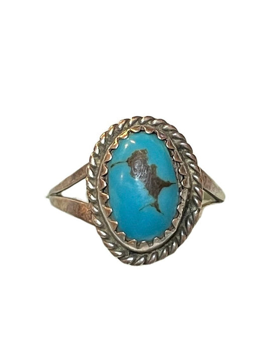 Vintage Sterling Silver Turquoise Native American Ring