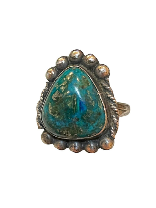 Vintage Turquoise Sterling Silver Native American Ring