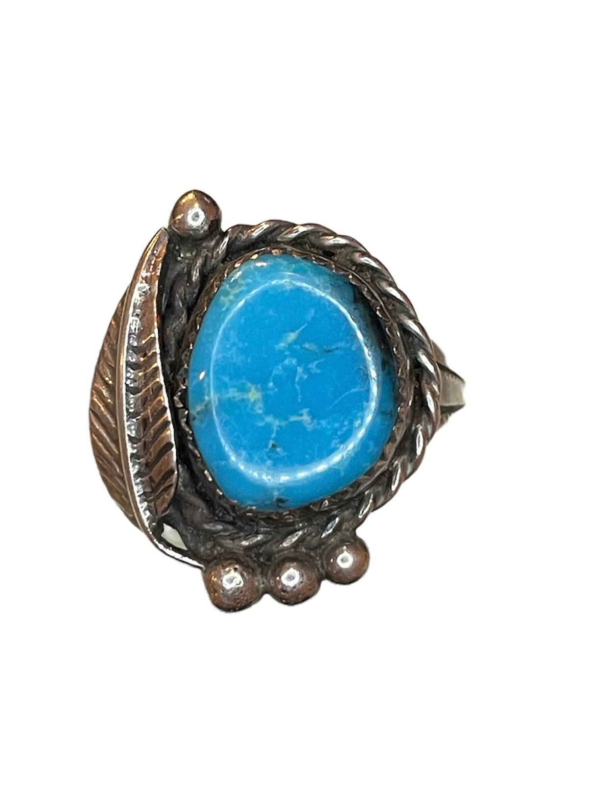 Vintage Turquoise & Sterling Silver Native American Ring