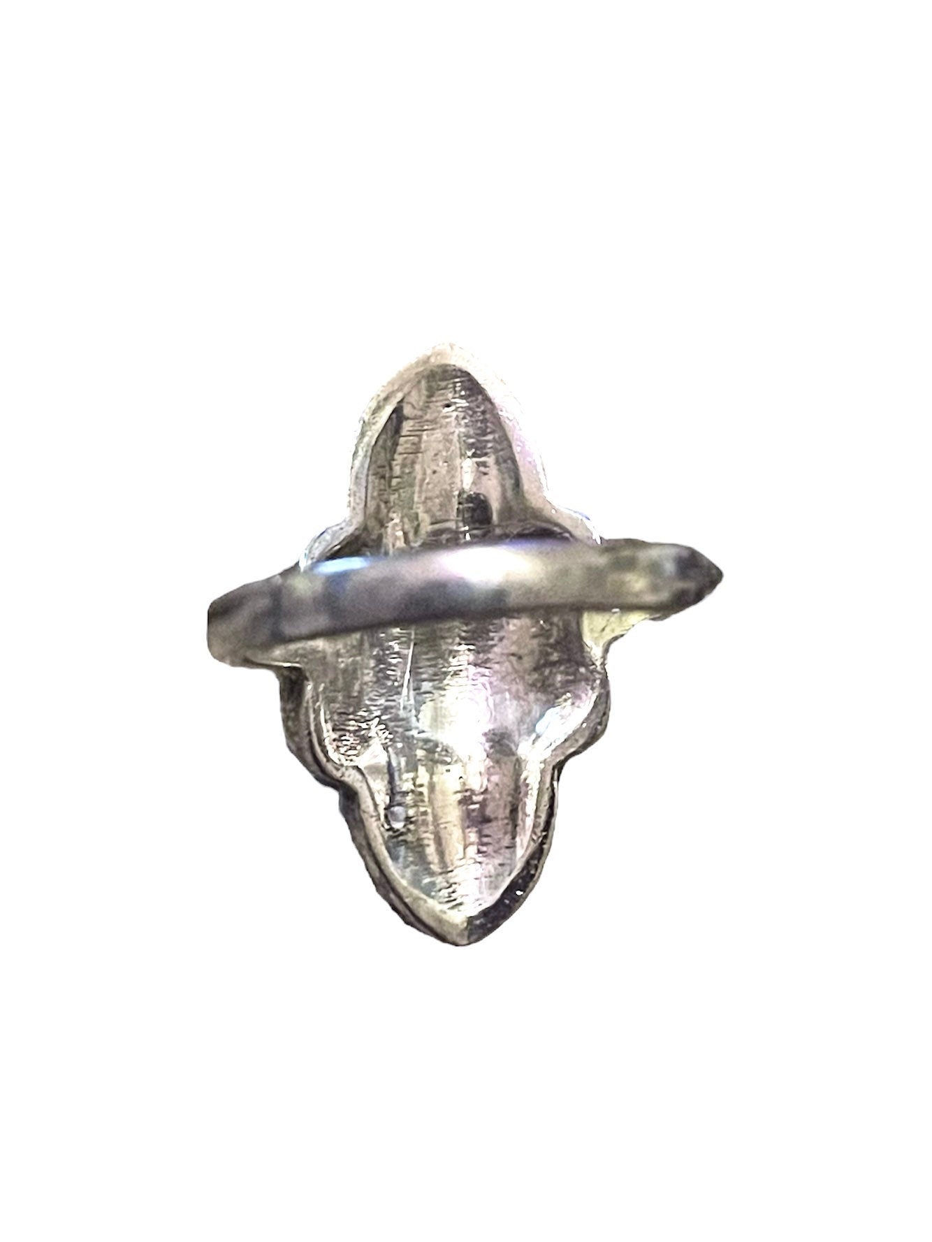 Art Nouveau Marcasite Encrusted Sterling Silver Flourish Ring